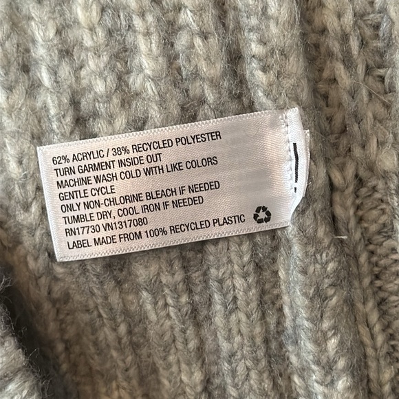 A New Day Cozy Cable Knit Pullover Crewneck Sweater in Heather Gray Size Large - Picture 8 of 8